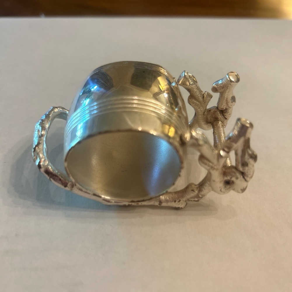 Vintage SilverPlate Figural Coral Napkin Ring Holder